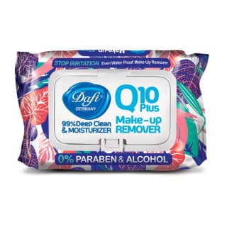 دستمال مرطوب پاک کننده آرایش ضدجوش کیوتن دافی — 50 برگی طرح گل