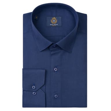 پیراهن آستین بلند یقه برگردان مردانه باوی مدل 2048B60