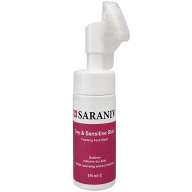 فوم شستشو صورت سارانیو مدل Sensitive مناسب برای پوست خشک و حساس حجم 150 میلی‌لیتر
